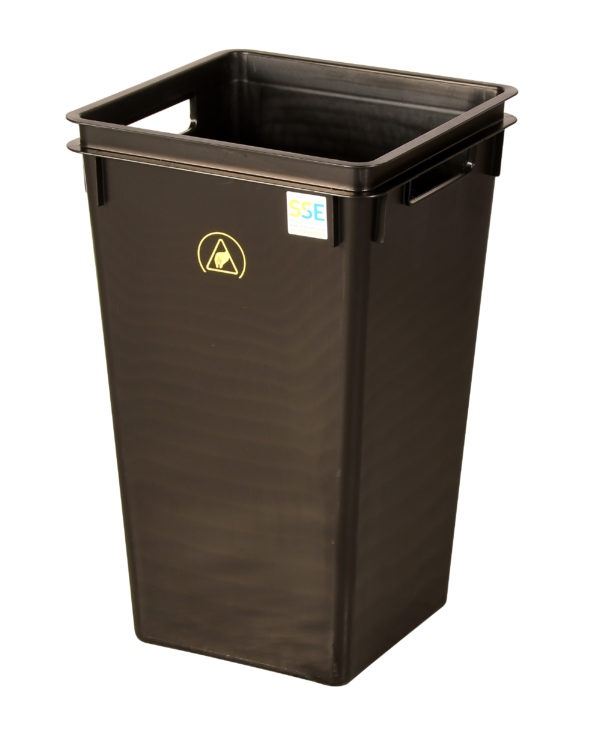 Wez conductive plastic ESD waste bin