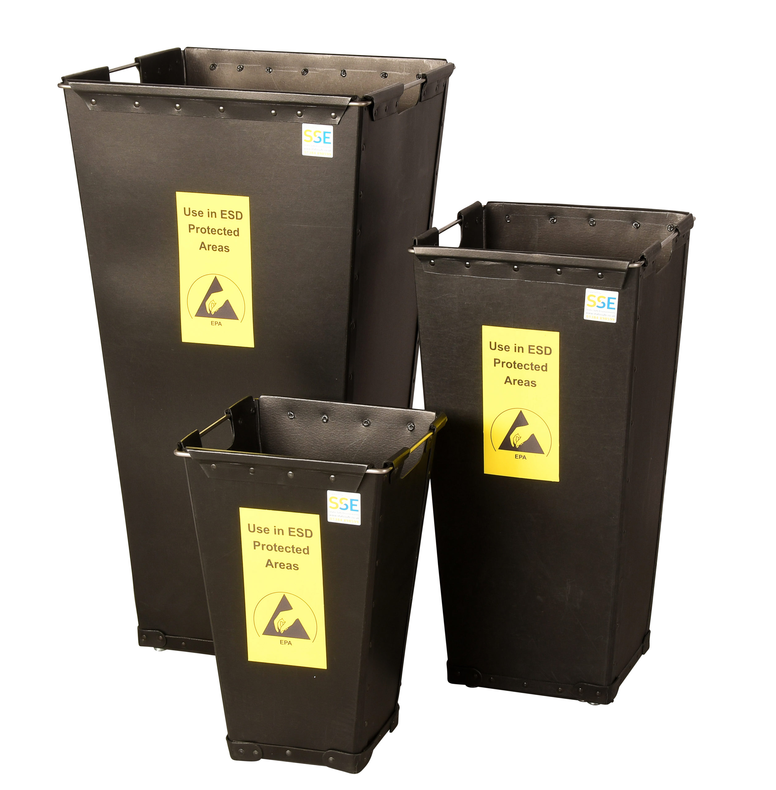 ESD Bins Conductive Fibreboard ESD Waste Bins Static Safe Environments