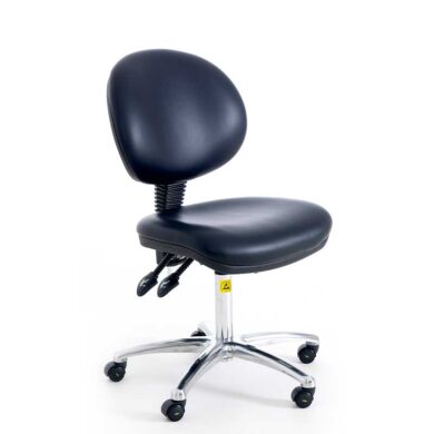 25017 Shell Back Vinyl Low Chair With Castors