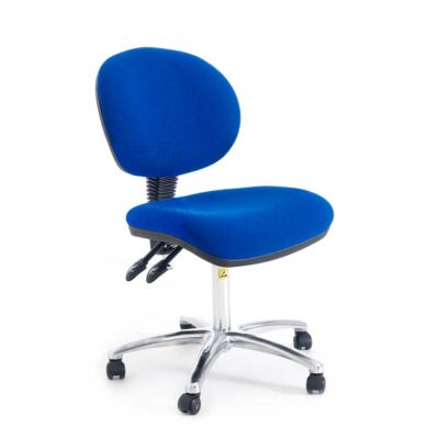 25084 Shell Back Fabric Low Chair With Castors