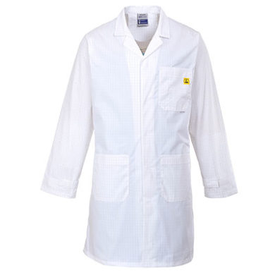 Unisex ESD Lab Coat White