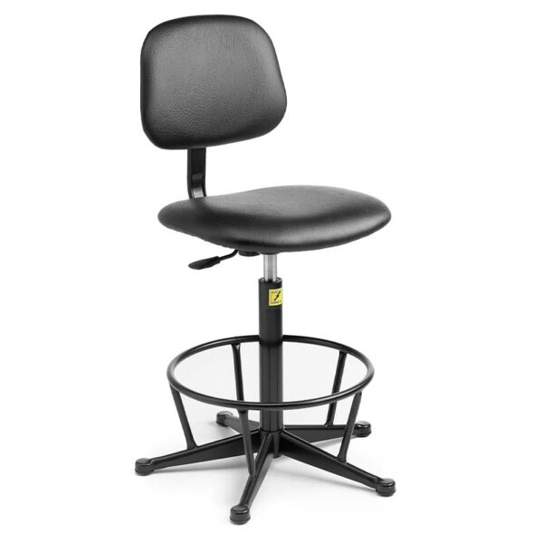 ESD Gas Lift Chair, High Model 550mm – 800mm, With Feet