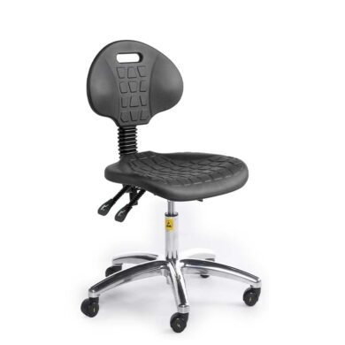 ESD Polyurethane Chairs, Low Model With Castors 410mm – 535mm