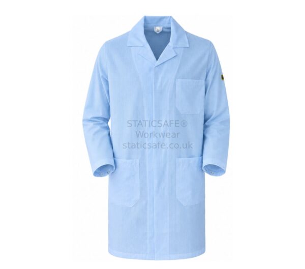 STATICSAFE Blue ESD Lab Coat STATICSAFE Blue ESD Lab Coat