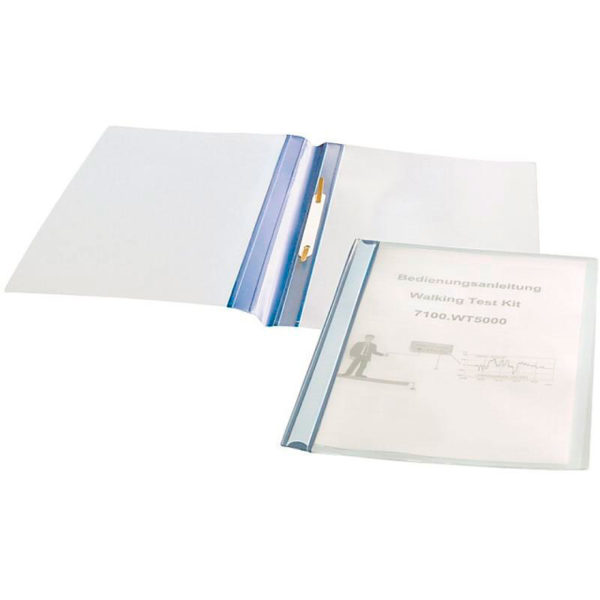 Static Dissipative Clear Binders with blue spine
