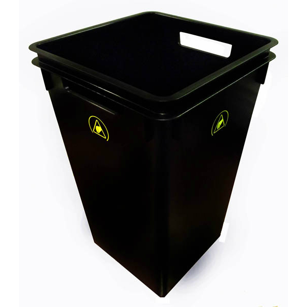 Wez Conductive Plastic ESD Waste Bin Static Safe Environments