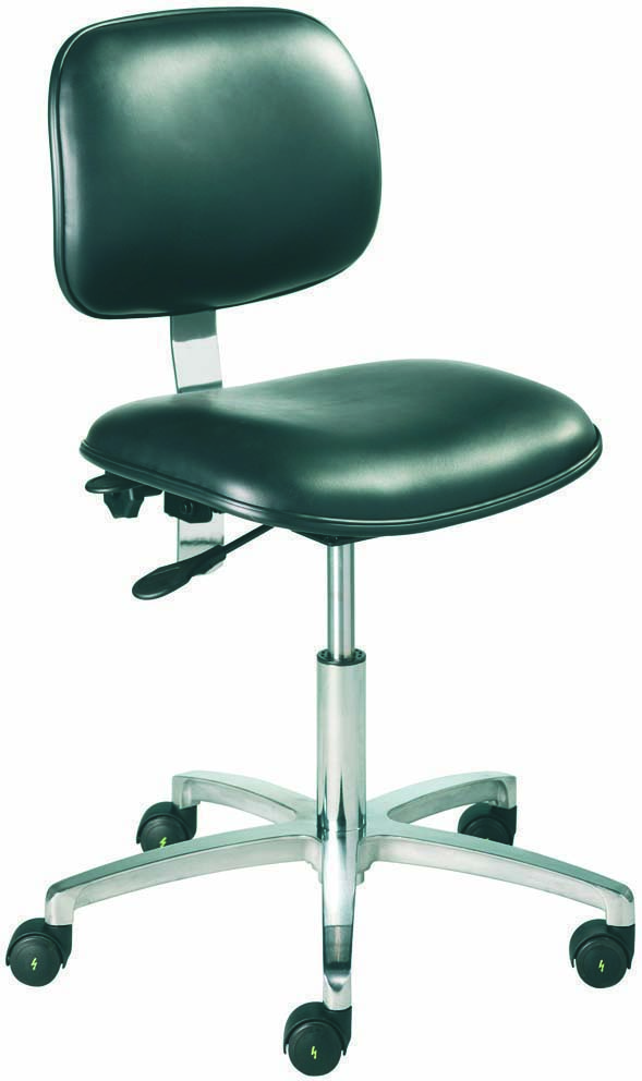 25004 – ESD Operator Chair, low model with castors and black vinyl