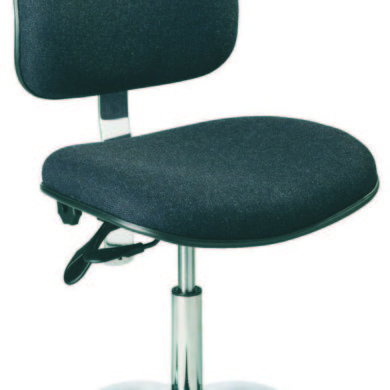 25003 - ESD Operator Chair, low model with castors and charcoal fabric