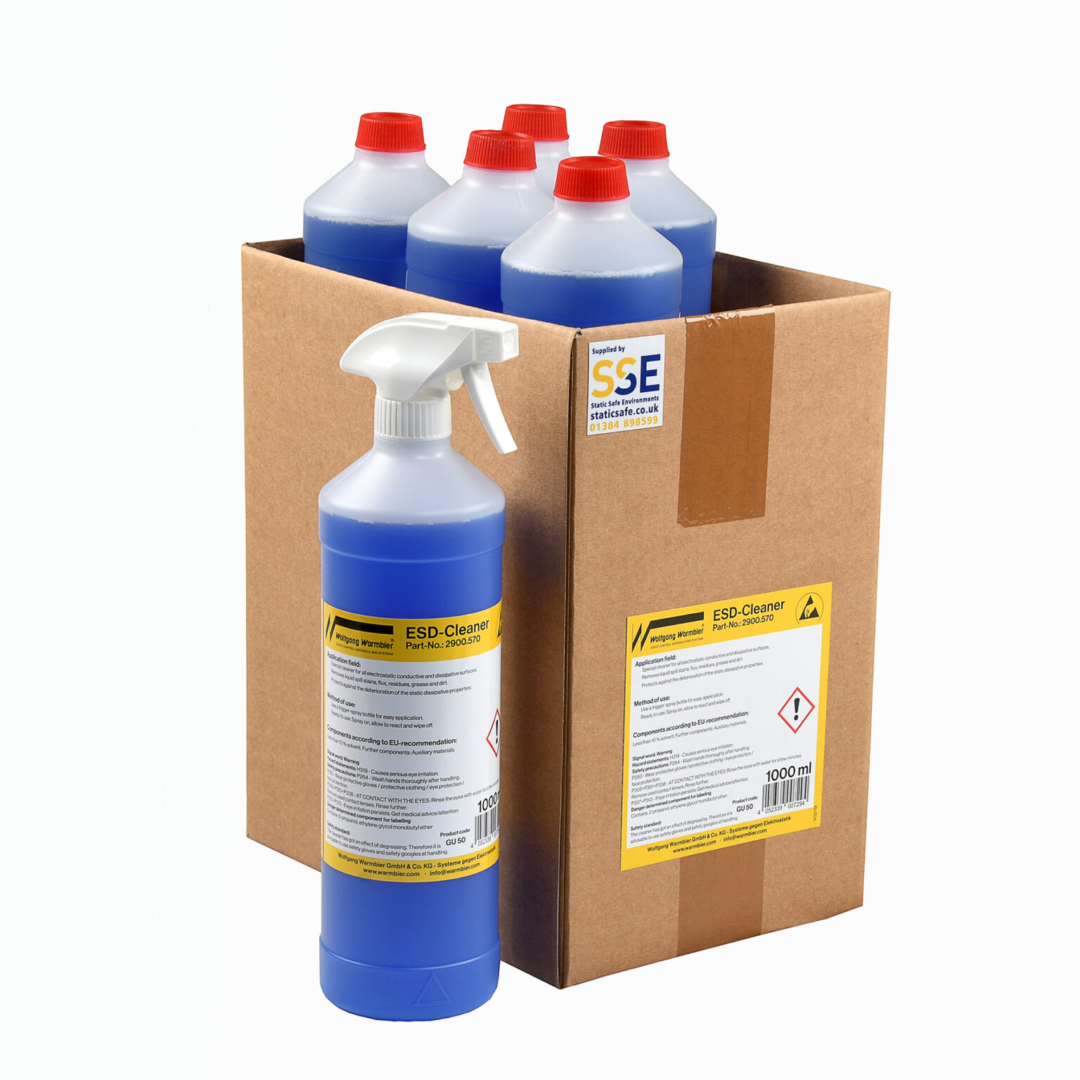 ESD work surface and mat cleaner spray. Static Safe Environments