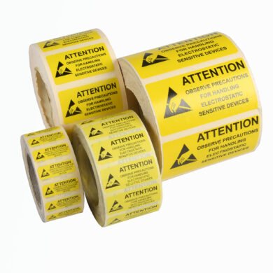 ESD Attention Labels in Rolls of 1000