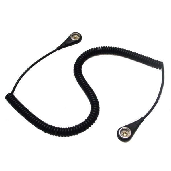 ESD Grounding, Anti Static Wrist Strap Premium Black 10mm press