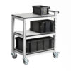 69051 - Kitehawke 3 Tier ESD Trolley with Wez containers