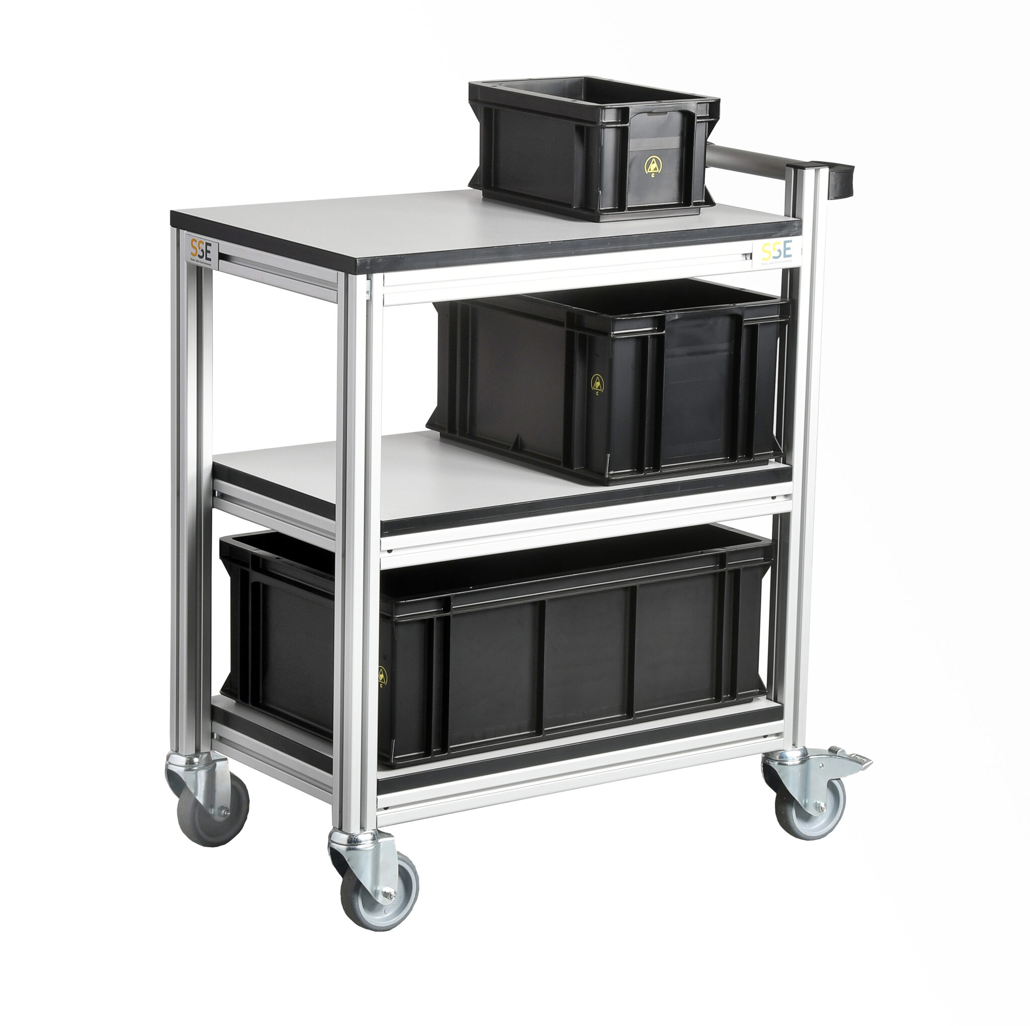 Kitehawke Aluminium ESD Trolleys Static Safe Environments