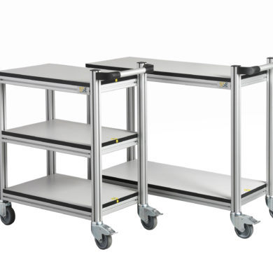 Kitehawke aluminium ESD trolleys