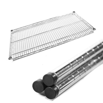 Chrome-Line Wire Shelving Components