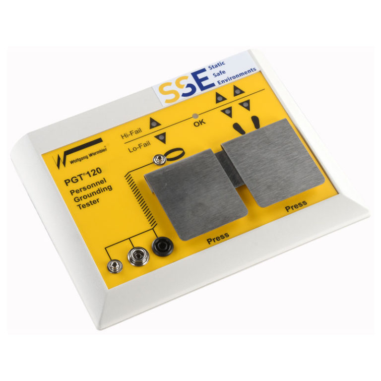 Produktbild von Wolfgang Warmbier PGT®120 ESD-Personentester – Handgelenk- & Schuhprüfung Inkl. Fußplatte & Kalibrierschein
