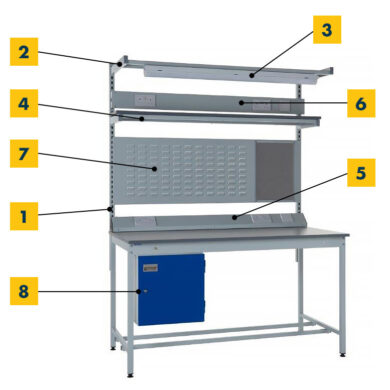 Modular Steel ESD Bench Accessories