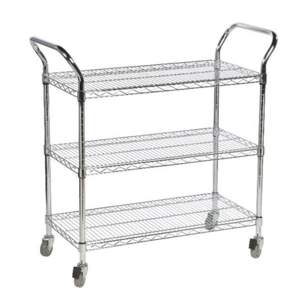 Three-Tier-Wire-Mesh-ESD-Trolleys