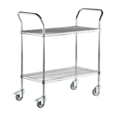 71034 - Two tier wire mesh ESD trolley