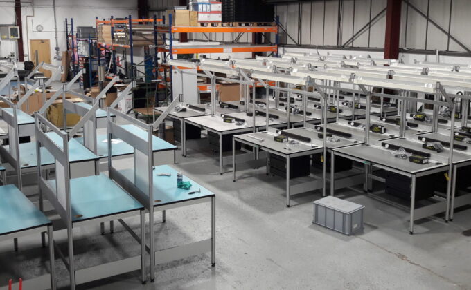 Assembled Kitehawke ESD Benches Ready For Despatch From SSE