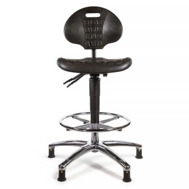 Cleanroom Poly Range ESD Chair High Model With Glides 25144