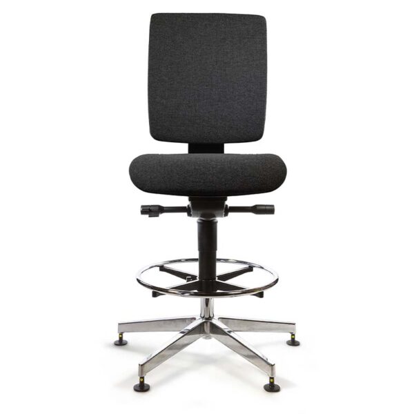 QA Range High Model ESD Chair With Glides Fabric Upholstery 25126 And 25150