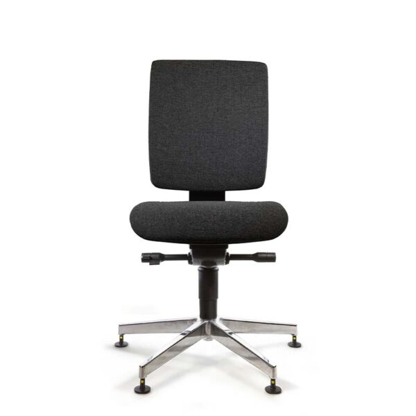 QA Range Low Model ESD Chair With Glides Fabric Upholstery 25122 And 25148