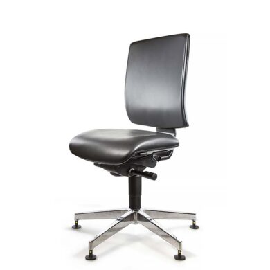 QA Range Low Model ESD Chair With Glides Vinyl Upholstery 25124