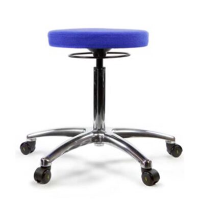 Tech Range Low Model ESD Stool With Castors Fabric Upholstery 25130 And 25151