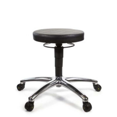 Tech Range Low Model ESD Stool With Castors Vinyl Upholstery 25131
