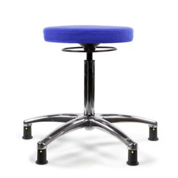 Tech Range Low Model ESD Stool With Glides Fabric Upholstery 25128 And 25152