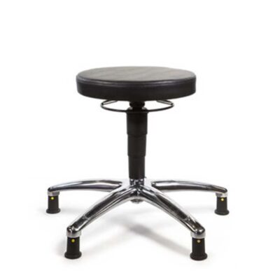 Tech Range Low Model ESD Stool With Glides Vinyl Upholstery 25129