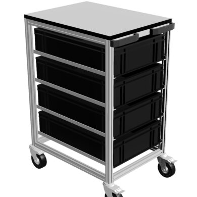 Container Trolley 920mm H Laminate Top