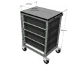 Container Trolley 920mm H Laminate Top (Dims)