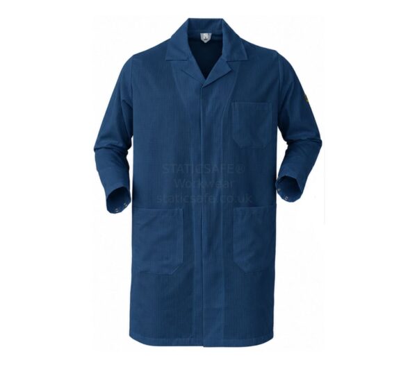 STATICSAFE Navy ESD Lab Coat STATICSAFE Navy ESD Lab Coat