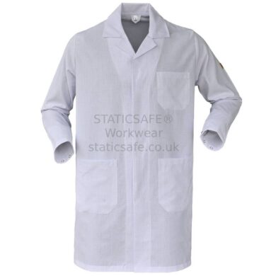 STATICSAFE White ESD Lab Coat