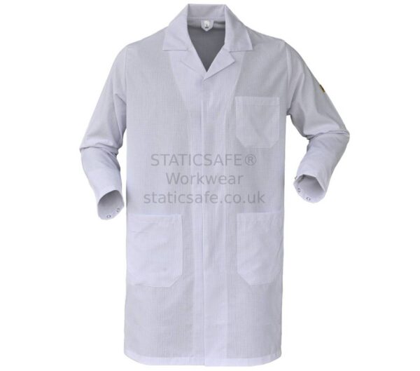 STATICSAFE White ESD Lab Coat